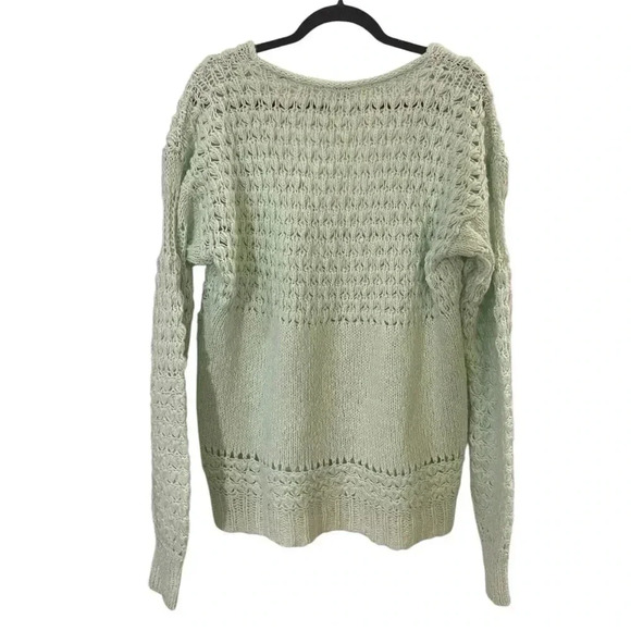 Free People Crashing Waves wool blend sweater ocean mist green medium - Picture 3 of 10